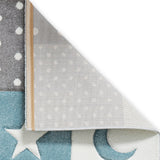 Brockton Blue Star & Moon Kids Rug