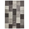 Brockton Black Grey Cube Patterned Hand Carved Rug from Roseland Furniture