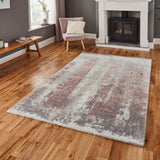 Brockton Rose Abstract Patterned Hand Carved Rug for living room