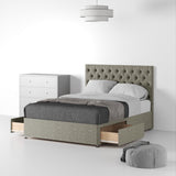 Farrow-Diamond-48HB-Divan-Linen-Look-SD-SK-2-Drawers-Linen-Mink from Roseland Furniture