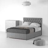 RFBTFH-D-NS-SS---Farrow-Diamond-48HB-Divan-Linen-Look-SD-K-No-Storage-Linen-Silver---Life1 from Roseland Furniture