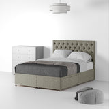 RFBTFH-SK-2D-SM---Farrow-Diamond-48HB-Divan-Linen-Look-SK-2-Drawers-Linen-Mink---Life1 from Roseland Furniture