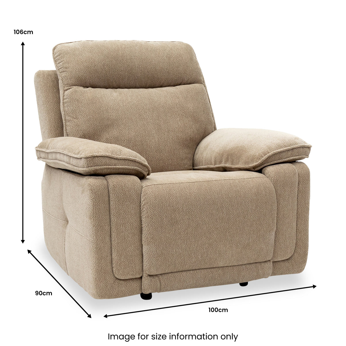 Adrian-fabric-electric-recliner-armchair-camel from Roseland Furniture