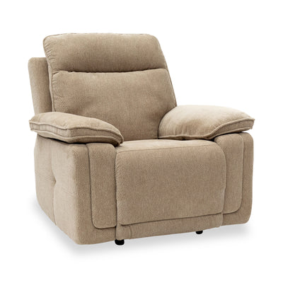 Adrian Soft Touch Fabric Power Recliner Armchair