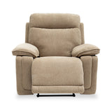 Adrian-fabric-electric-recliner-armchair-camel from Roseland Furniture