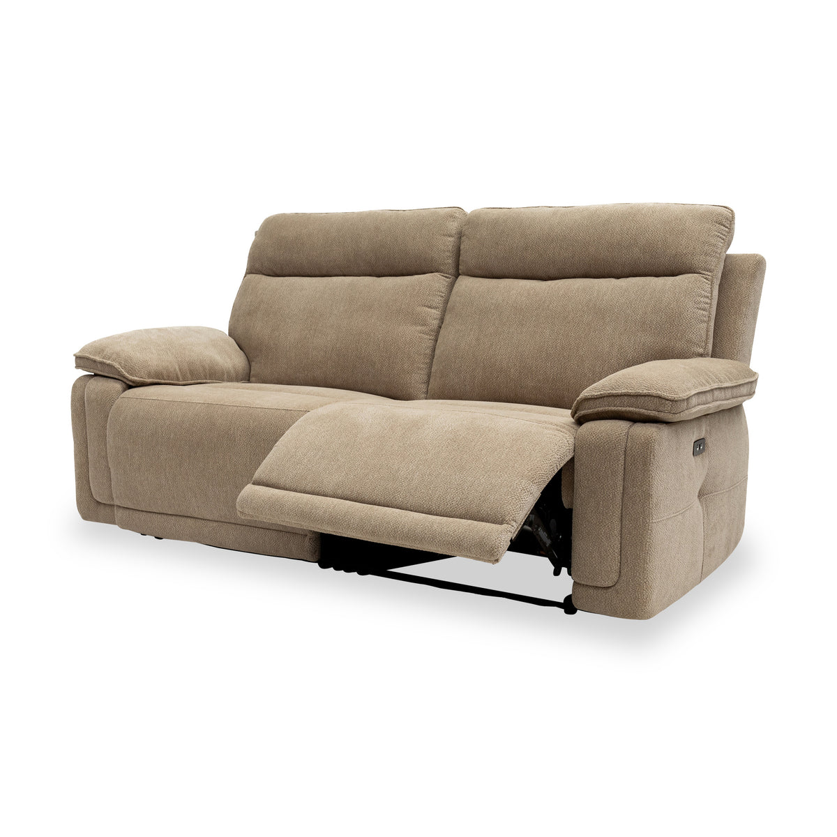 Adrian-fabric-3-seater-electric-recliner-sofa-camel from Roseland Furniture