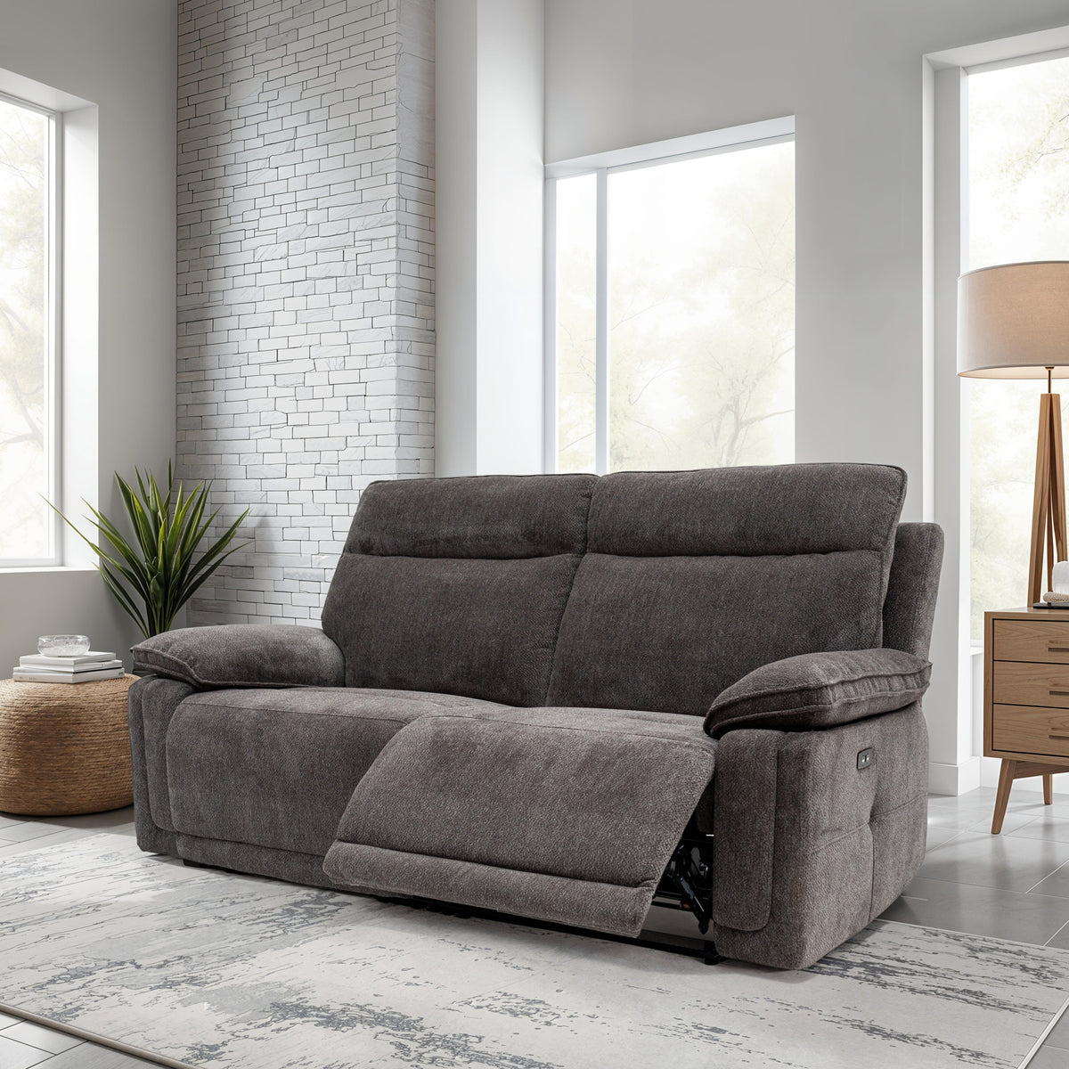 Adrian-fabric-3-seater-electric-recliner-sofa-charcoal from Roseland Furniture