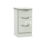 Beckett Cream 3 Drawer Bedside Table by Roseland Furniture