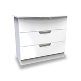 Beckett White Gloss 3 Drawer Chest from Roseland