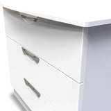 Beckett White Gloss 3 Drawer Chest from Roseland