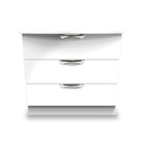 Beckett White Gloss 3 Drawer Chest from Roseland