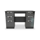 Beckett Black Gloss 6 Drawer Storage Desk