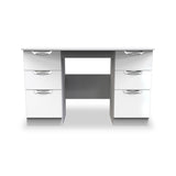 Beckett White Gloss 6 Drawer Storage Desk