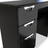 Beckett Black Gloss 3 Drawer Dressing Table from Roseland