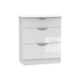 Beckett White Gloss 3 Drawer Deep Chest from Roseland Furniture