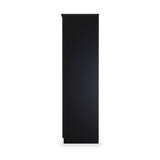 Beckett Black Gloss 2 Door Wardrobe by Roseland Furniture