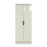 Beckett Cream Gloss 2 Door Wardrobe by Roseland Furniture