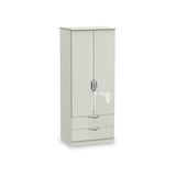 Beckett Cream Gloss 2 Door 2 Drawer Wardrobe by Roseland Furniture