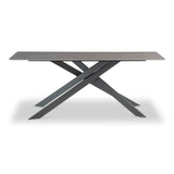 Casey Matt Grey Sintered Stone 200cm Rectangular Dining Table from Roseland