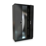 Beckett Black Gloss Triple Mirror Wardrobe from Roseland