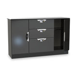 Beckett Black Gloss 2 Door 3 Drawer Sideboard by Roseland Furniture