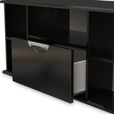 Beckett Black Gloss Corner TV Unit from Roseland