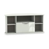 Beckett Cream Gloss Corner TV Unit from Roseland