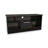 Beckett Black Gloss 1 Drawer TV Unit by Roseland Furniture