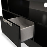 Beckett Black Gloss 1 Drawer TV Unit by Roseland Furniture