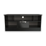 Beckett Black Gloss 1 Drawer TV Unit by Roseland Furniture