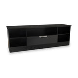 Beckett Black Gloss Wide TV Unit by Roseland Furniture