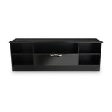 Beckett Black Gloss Wide TV Unit by Roseland Furniture