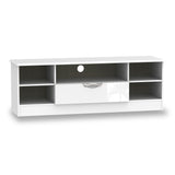 Beckett White Gloss Wide TV Unit by Roseland Furniture