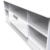 Beckett White Gloss Wide TV Unit by Roseland Furniture