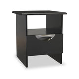 Beckett Gloss 1 Drawer with Open Shelf Lamp Table from Roseland Furniture