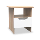 Beckett Gloss 1 Drawer with Open Shelf Lamp Table from Roseland Furniture