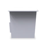 Beckett White Gloss 1 Drawer with Open Shelf Lamp Table by Roseland Furniture