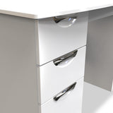 Beckett White Gloss Dressing Table with Stool from Roseland