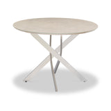 Lewis white Marble Effect Round Dining Table from Roseland