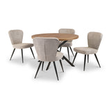 Klara-Oak-120cm-Round-Dining-Table from Roseland Furniture