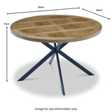 Klara-Oak-120cm-Round-Dining-Table from Roseland Furniture