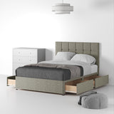 Farrow-Cube-48HB-Divan-Linen-Look-SD-SK-4-Drawers-Linen-Mink from Roseland Furniture