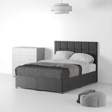 RFCFH-SK-NS-SC---Farrow-Cube-48HB-Divan-Linen-Look-SK-No-Storage-Linen-Charcoal---Life1 from Roseland Furniture