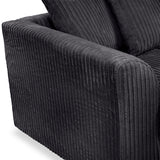 Bletchley Black Jumbo Cord 3 Seater Sofa from Roseland Furniture