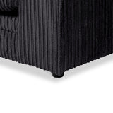 Bletchley Black Jumbo Cord 3 Seater Sofa from Roseland Furniture