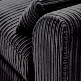 Bletchley Black Jumbo Cord 3 Seater Sofa from Roseland Furniture