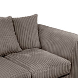 Bletchley Charcoal  Jumbo Cord 3 Seater Sofa from Roseland Furniture