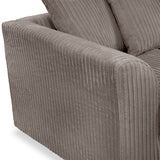 Bletchley Charcoal  Jumbo Cord 3 Seater Sofa from Roseland Furniture