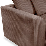 Bletchley Chocolate Jumbo Cord 3 Seater Sofa from Roseland Furniture