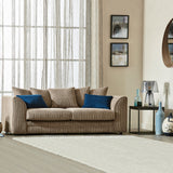 Bletchley Coffee Jumbo Cord 3 Seater Sofa from Roseland Furniture